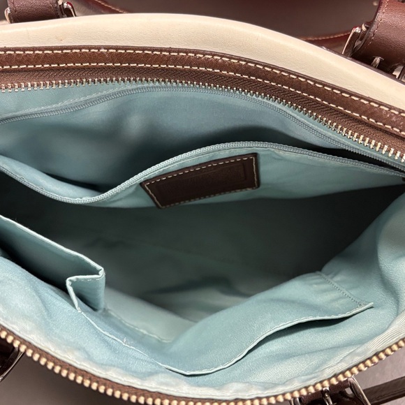 Used Coach Bucket Bag. Cream/ Brown - Picture 6 of 9